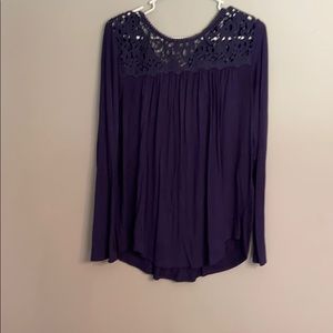 Navy long sleeve top